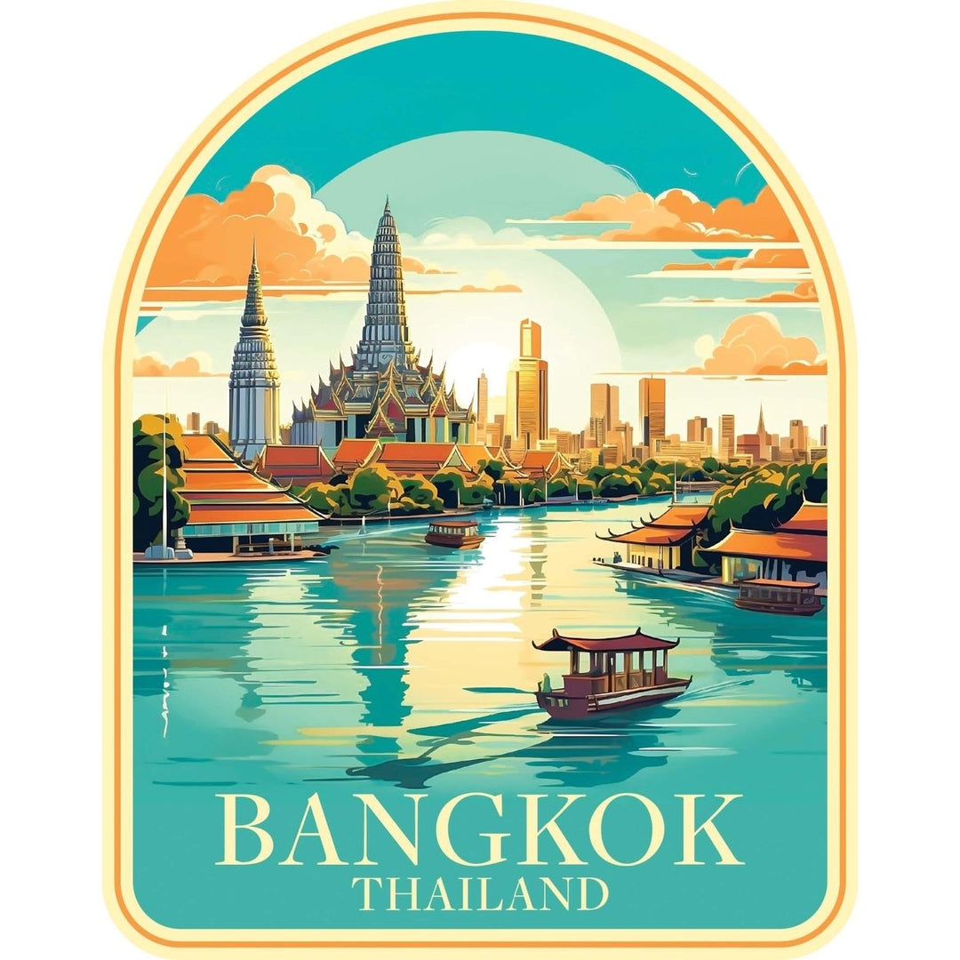 Bangkok Thailand A Souvenir Memories Durable Vinyl Decal Sticker Image 1