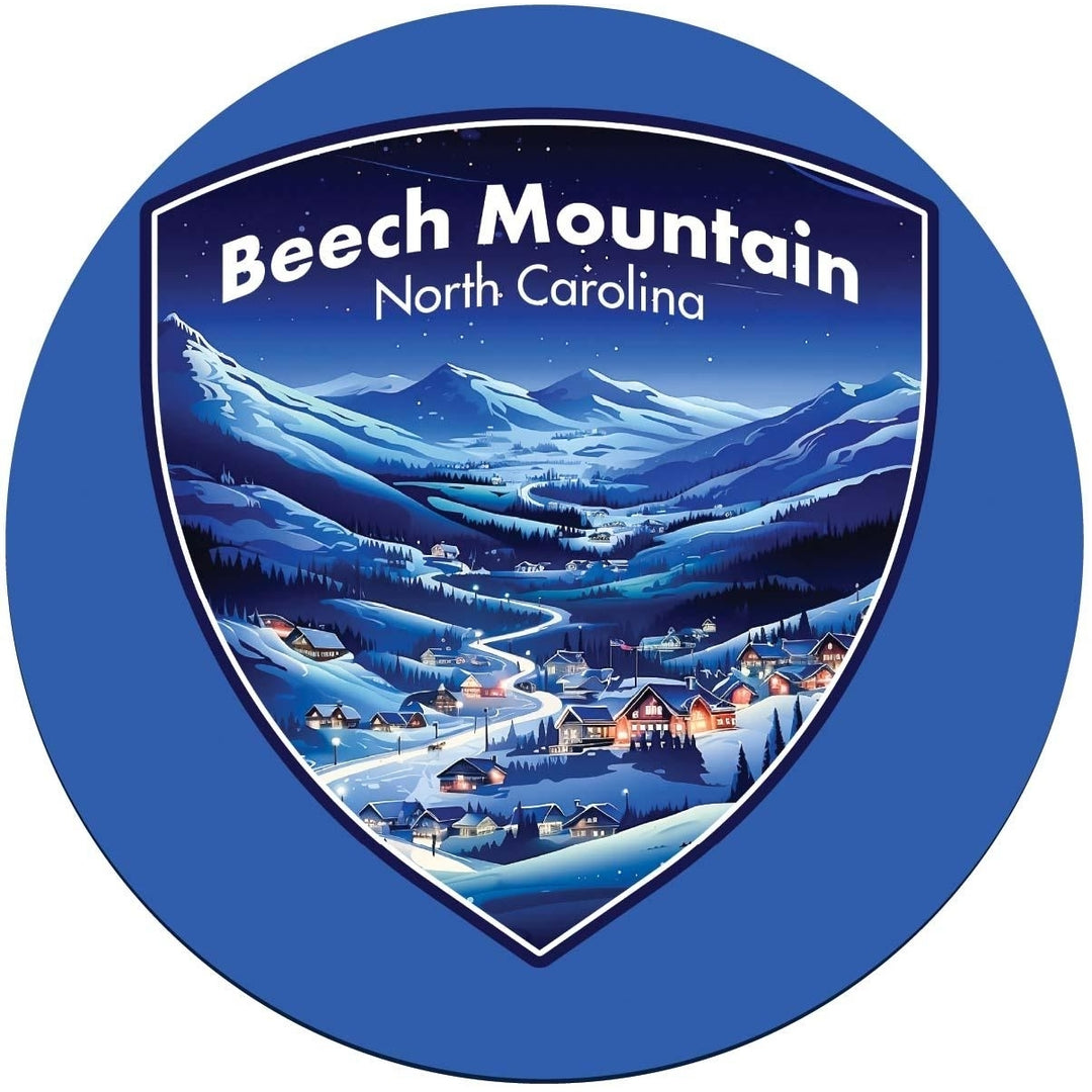 Beech Mountain North Carolina A Souvenir Memories Round Durable Vinyl Decal Sticker Image 1