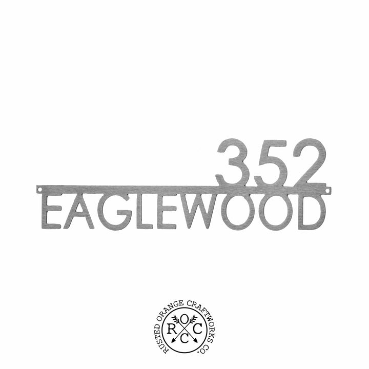 Magnolia Address Plaque - 3 Sizes - Modern Outside House Numbers for Address Image 7