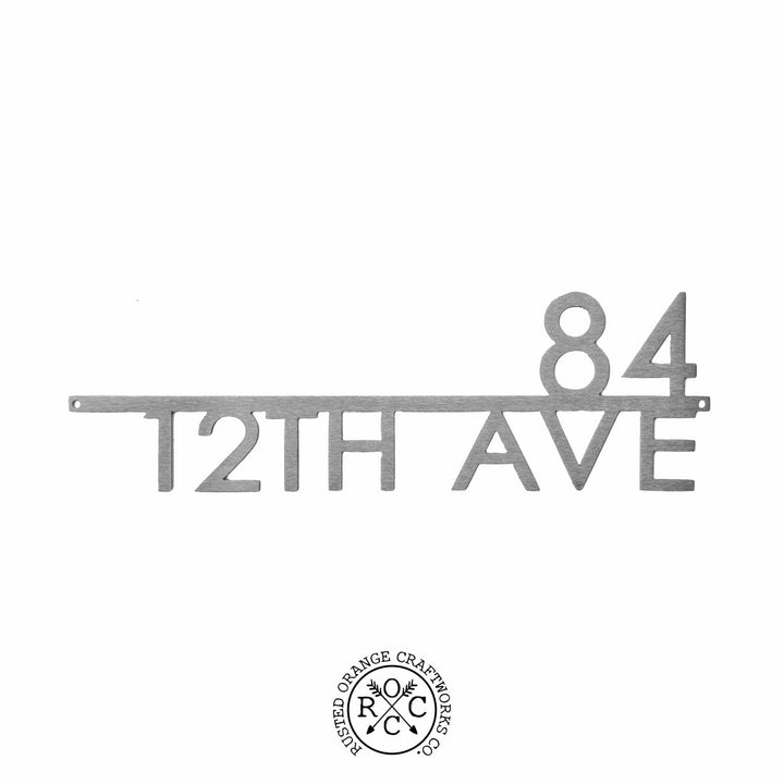 Magnolia Address Plaque - 3 Sizes - Modern Outside House Numbers for Address Image 8