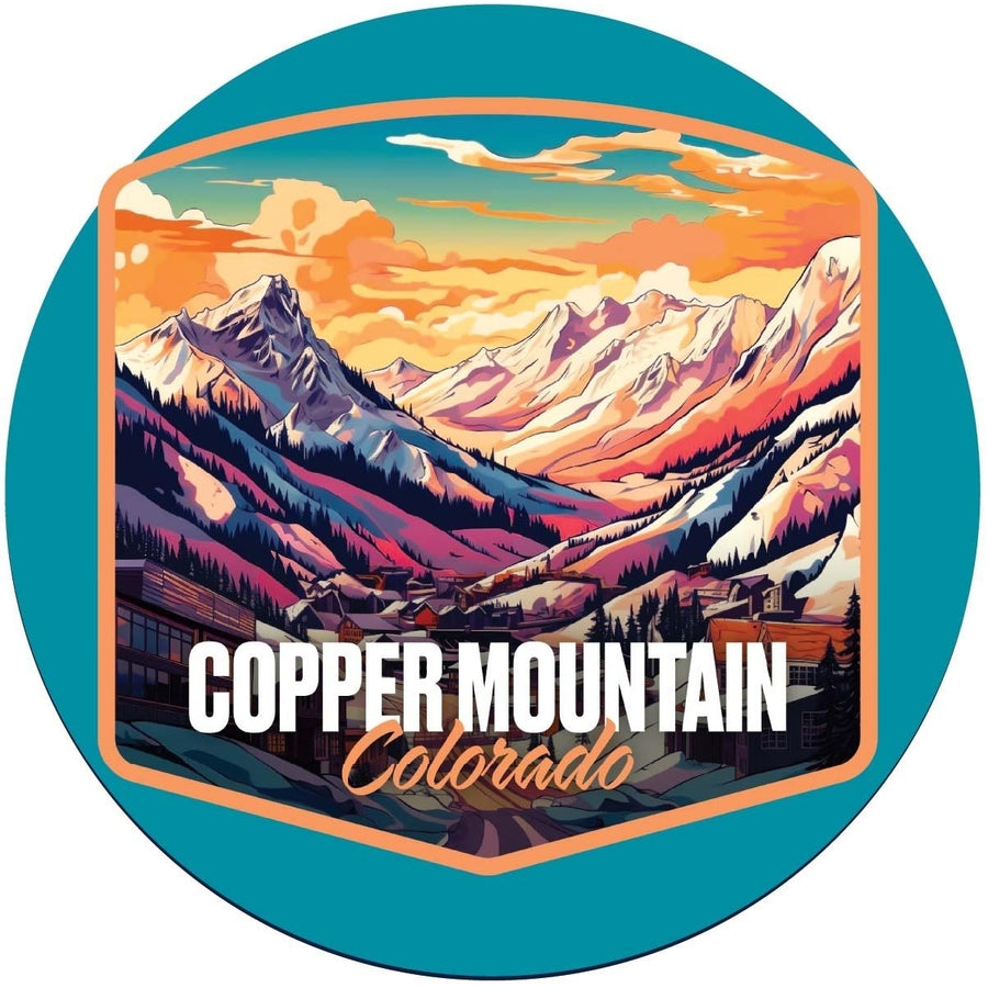 Copper Mountain A Souvenir Memories Round Durable Vinyl Decal Sticker Image 1