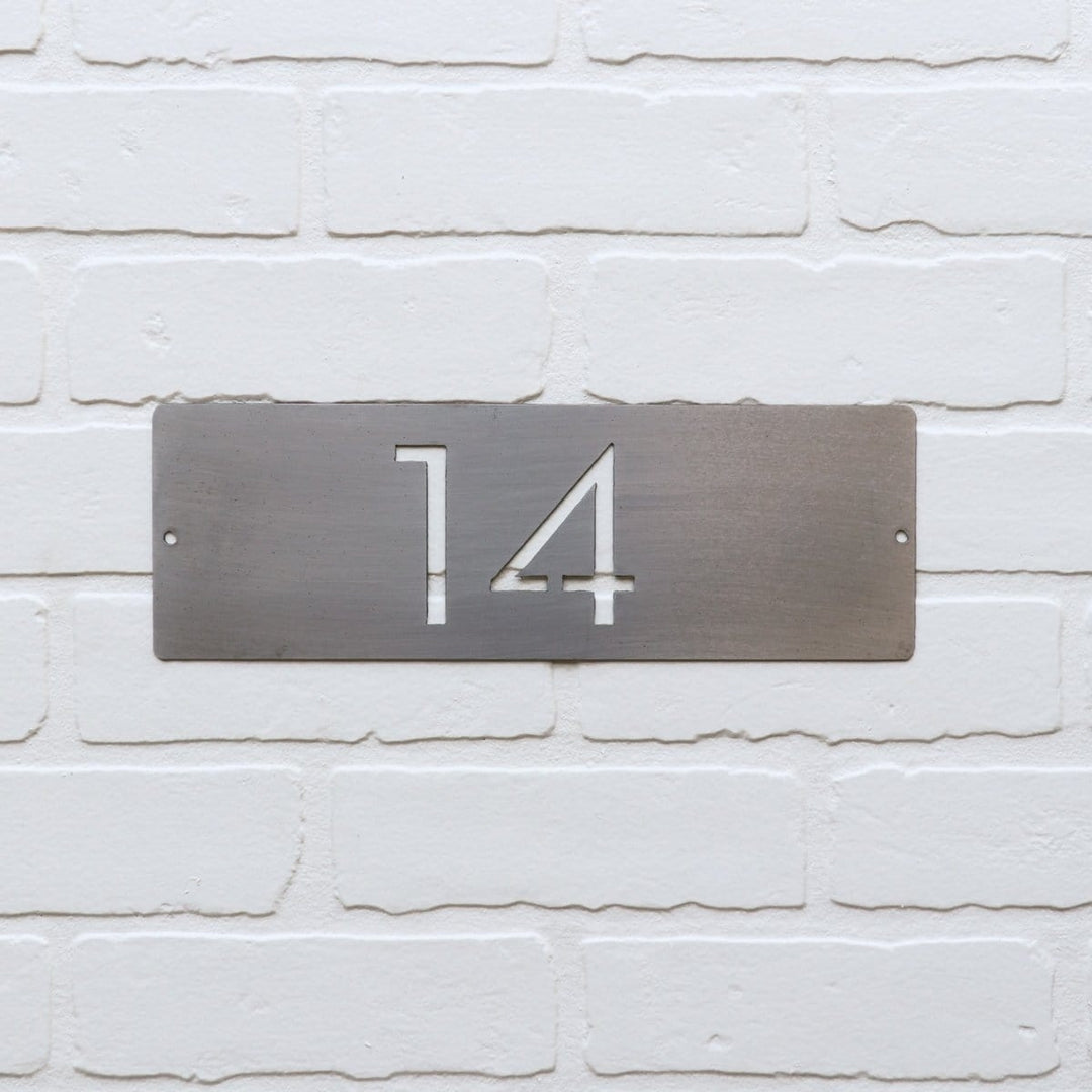 Cider House Rectangular Address Plaque - Metal Horizontal House Numbers Image 6