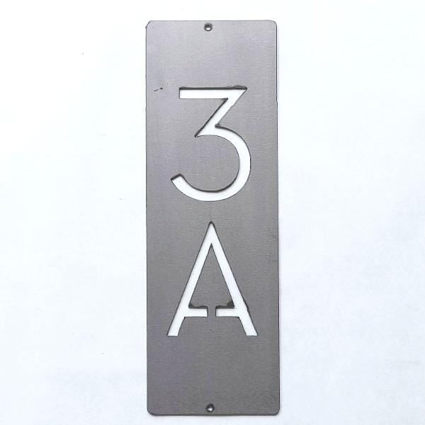Cider House Rectangular Address Plaque - Metal Vertical House Numbers For Outside Home Image 6