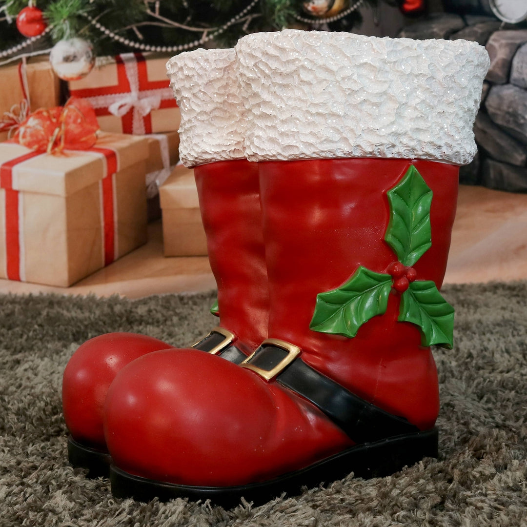 Sunnydaze Santa Boots Indoor and Outdoor Christmas Statue - 13 in Image 5