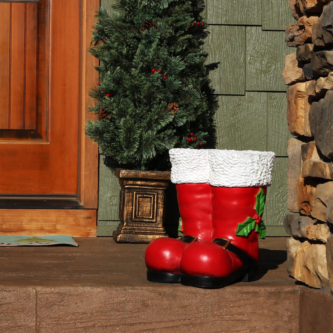 Sunnydaze Santa Boots Indoor and Outdoor Christmas Statue - 13 in Image 7