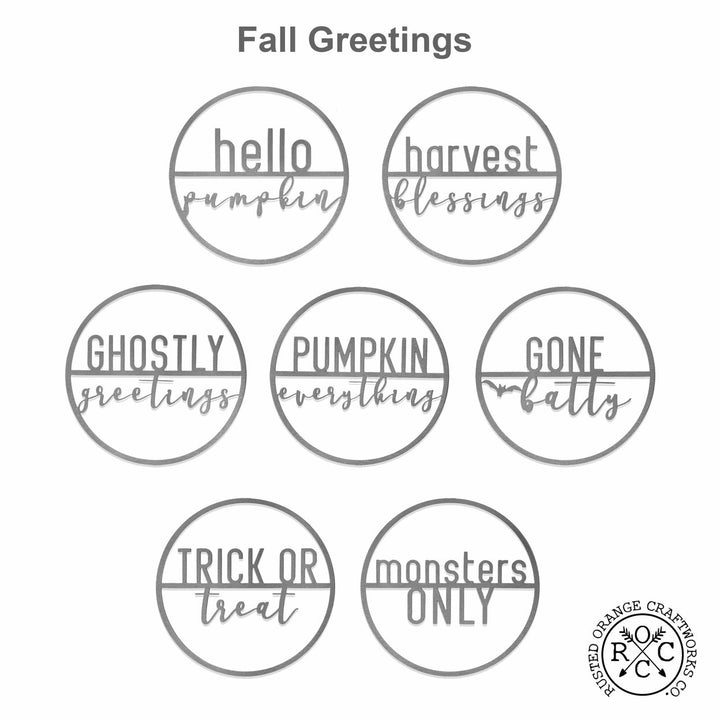 Minimalist Fall Greetings - 7 Styles - Front Door Hanging Decorations Image 11