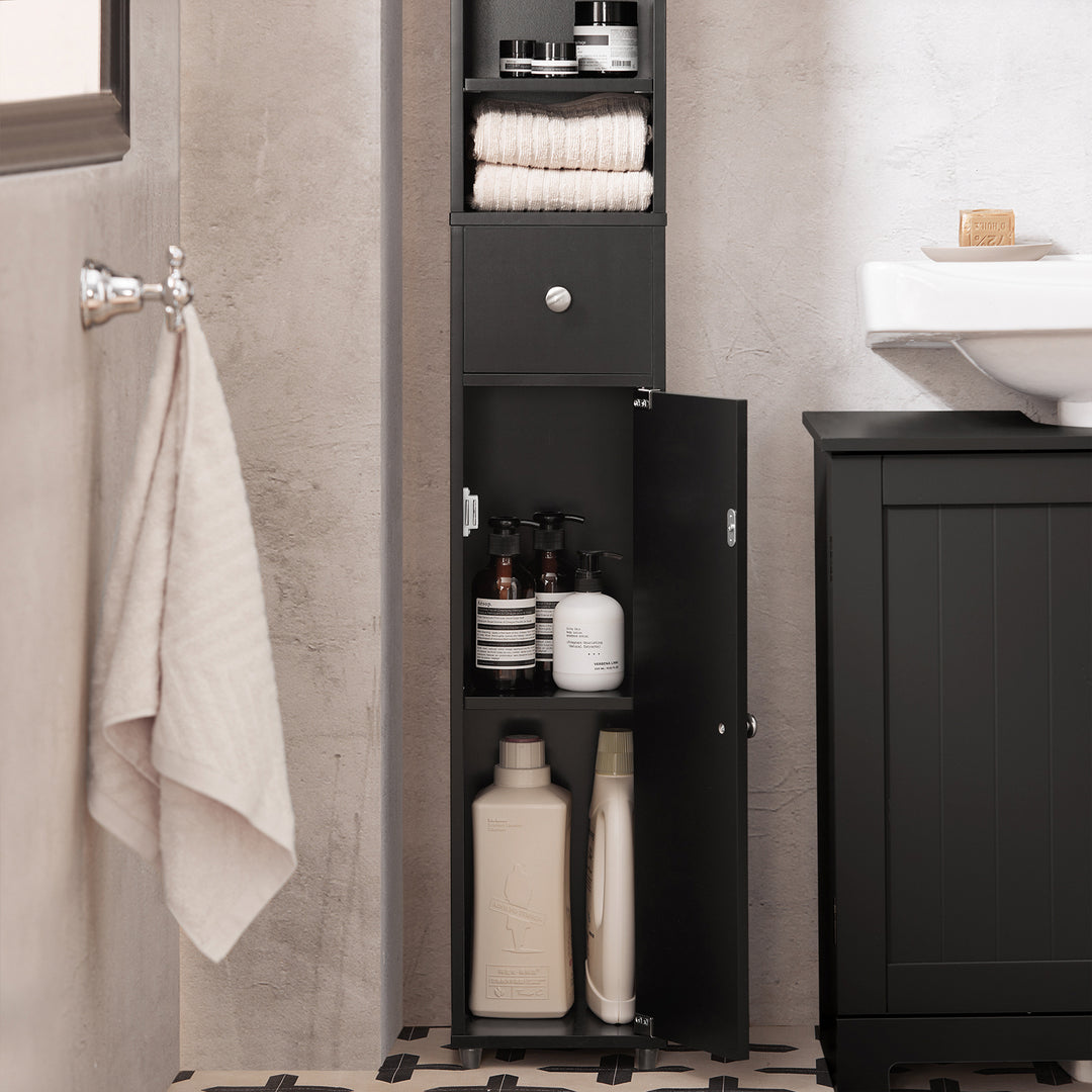 Haotian BZR34-SCH, Bathroom Cabinet Bathroom Tall Cabinet Image 6