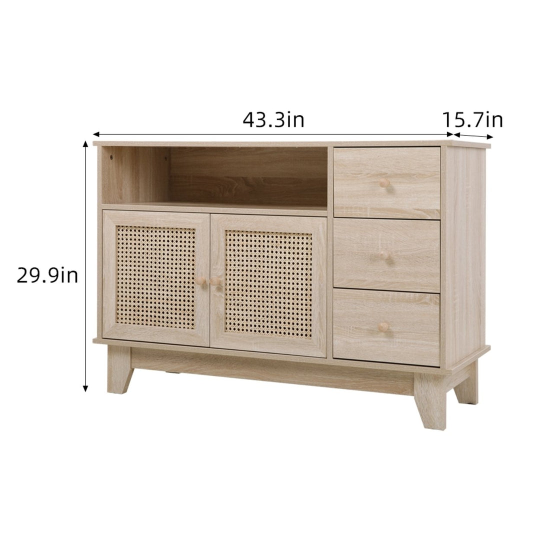Lariah Sideboard, Console Table, Media Center, Natural Image 7