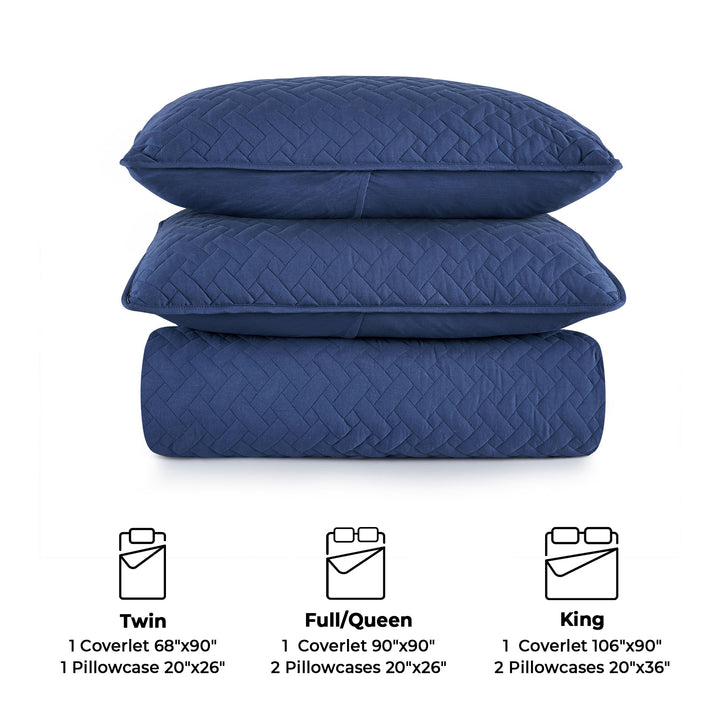 Quilt Set Soft Bed Summer Quilt Lightweight Microfiber Bedspread- Modern Style Coverlet for All Season Image 3