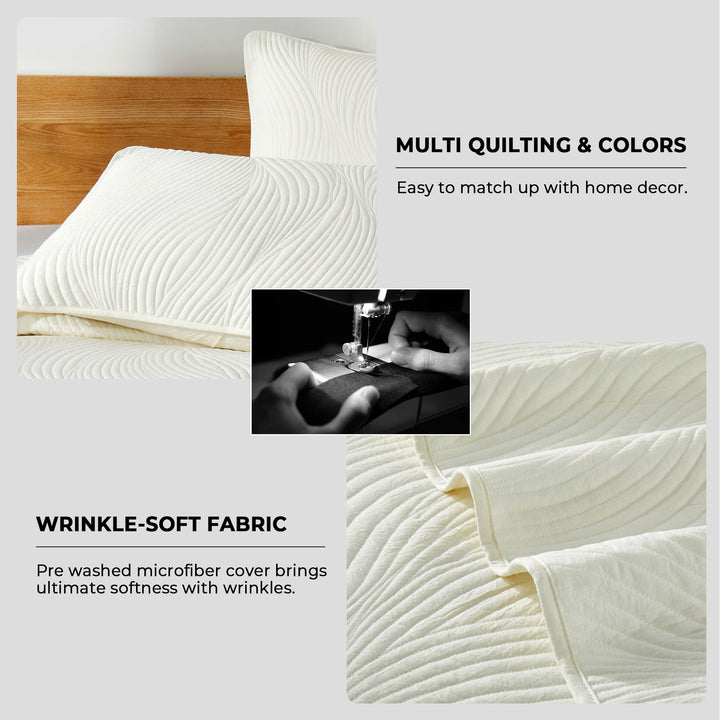 Quilt Bedding Set - Lightweight Summer Bedding Coverlets for All Seasons Image 4
