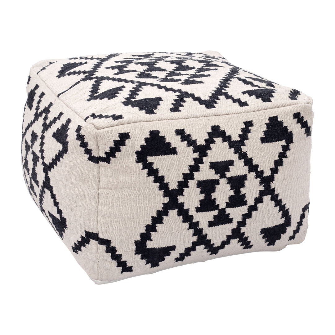 Lizardo Ottoman Beige and Black Image 1