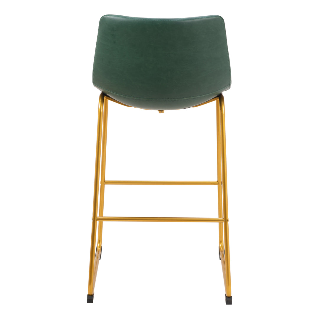 Augusta Barstool (Set of 2) Green and Gold Image 4
