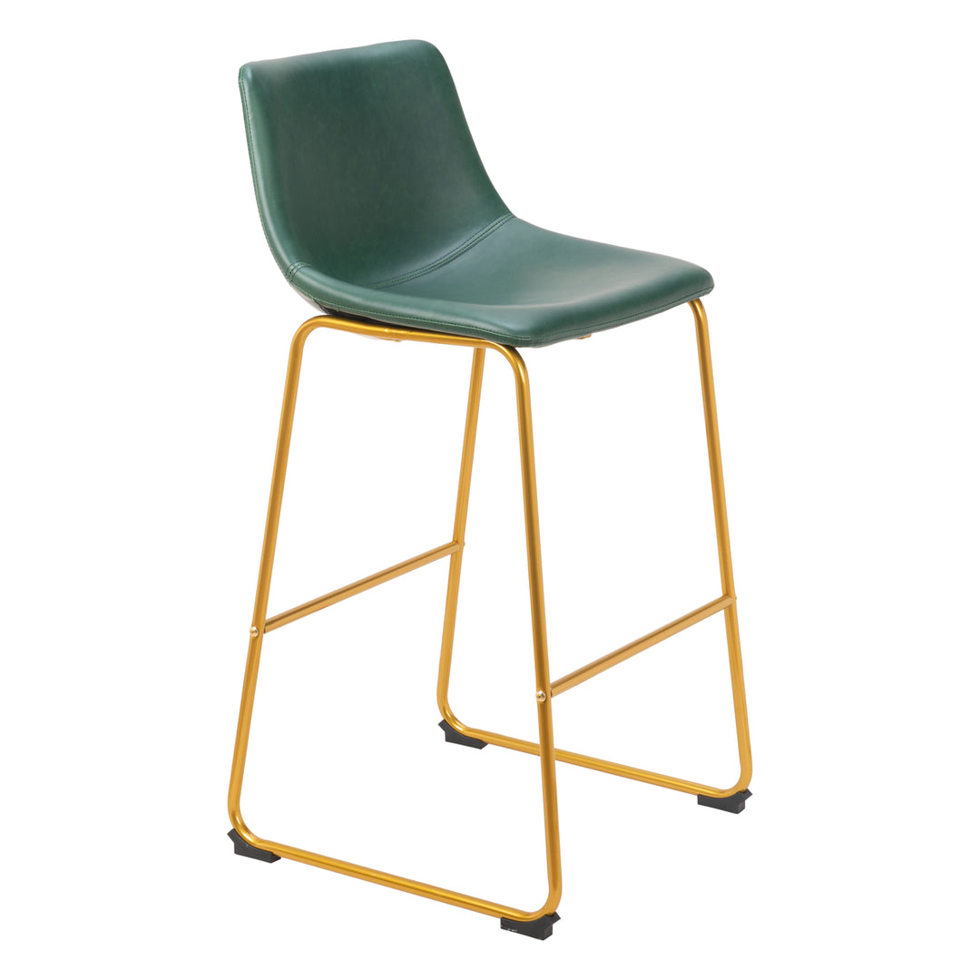 Augusta Barstool (Set of 2) Green and Gold Image 6
