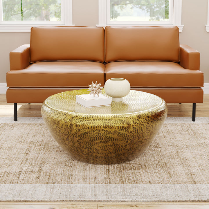 Larache Coffee Table Gold Boho Modern Glam Steel Frame Living Room Furniture Image 7