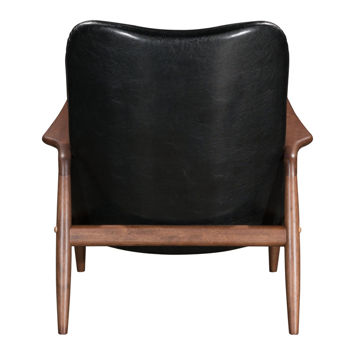 Bully Lounge Chair and Ottoman Black Image 6