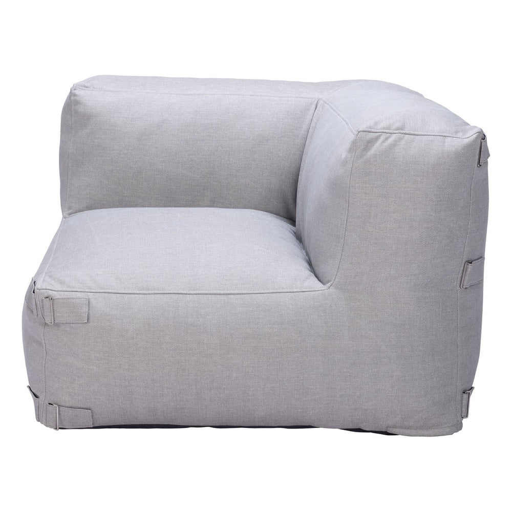 Luanda Corner Chair Gray Outdoor Sectional Durable Weather Resistant Foam Image 2