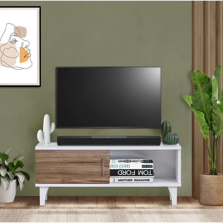 Atelier Mobili Small TV Stand - 38 Inch TV Stand for up to 55 inch TVs - Small Entertainment Center - Media Console Image 1