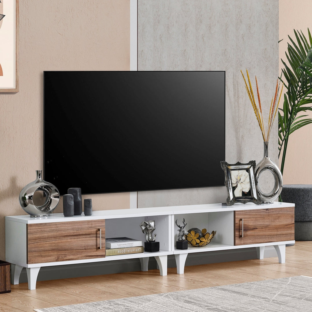 Atelier Mobili Small TV Stand - 38 Inch TV Stand for up to 55 inch TVs - Small Entertainment Center - Media Console Image 7