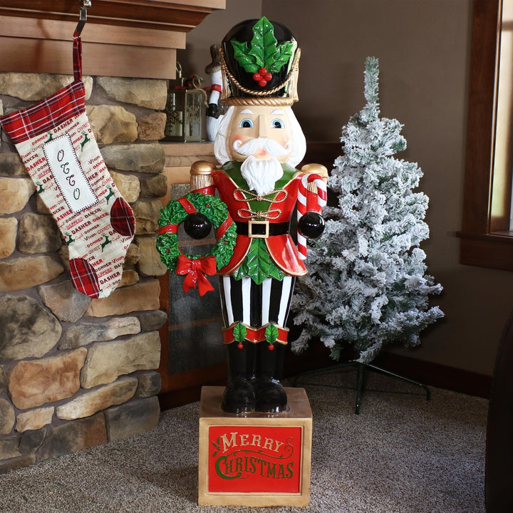 Sunnydaze Karl Indoor and Outdoor Christmas Nutcracker Statue - 48 in Image 4