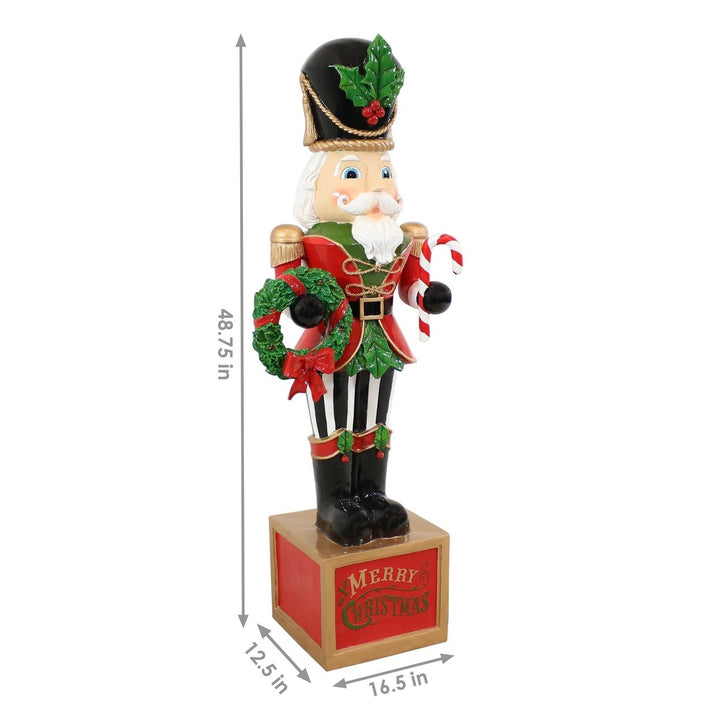 Sunnydaze Karl Indoor and Outdoor Christmas Nutcracker Statue - 48 in Image 3