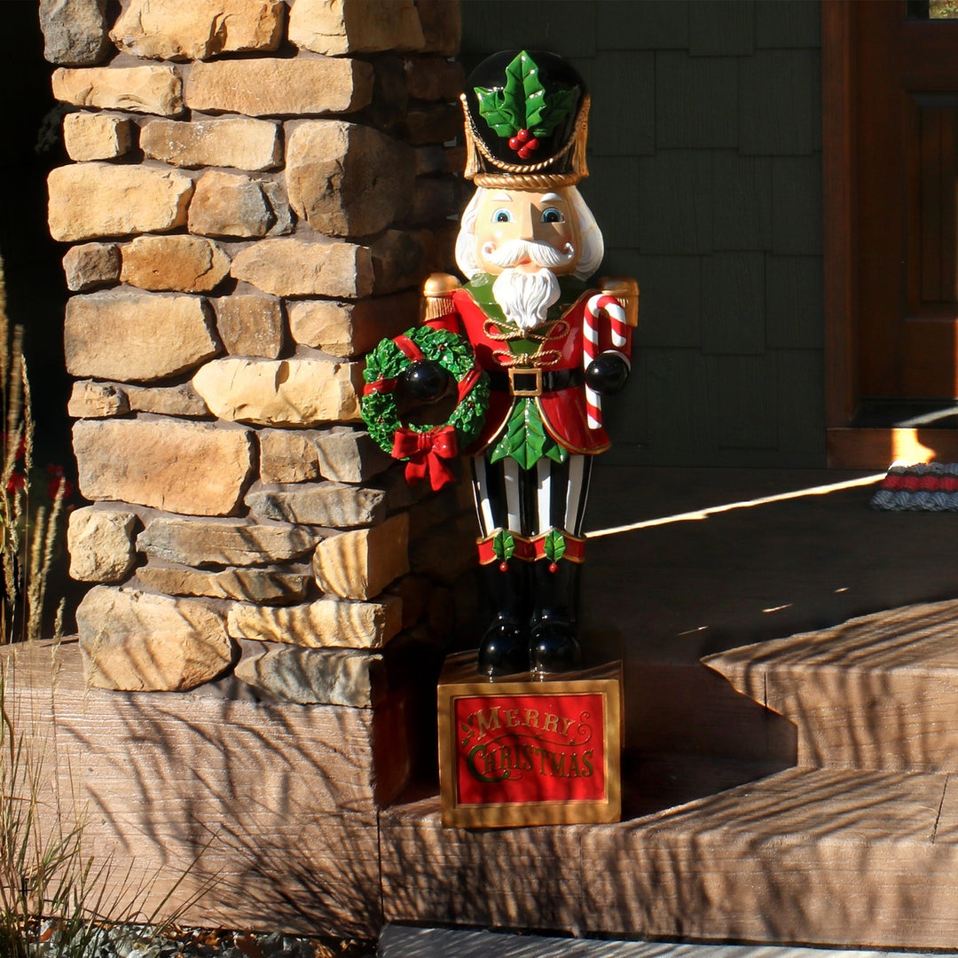 Sunnydaze Karl Indoor and Outdoor Christmas Nutcracker Statue - 48 in Image 5