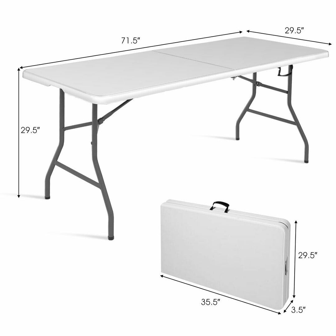 6 Folding Table Portable Plastic Indoor Outdoor Picnic Party Dining Camp Tables Image 2