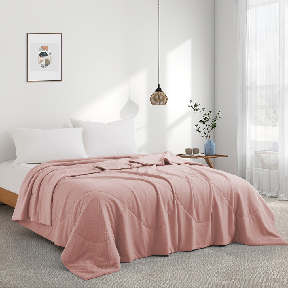 Oversize Blanket, 108" x 90" King Size Soft Washable Reversible Blanket, Pink Image 2