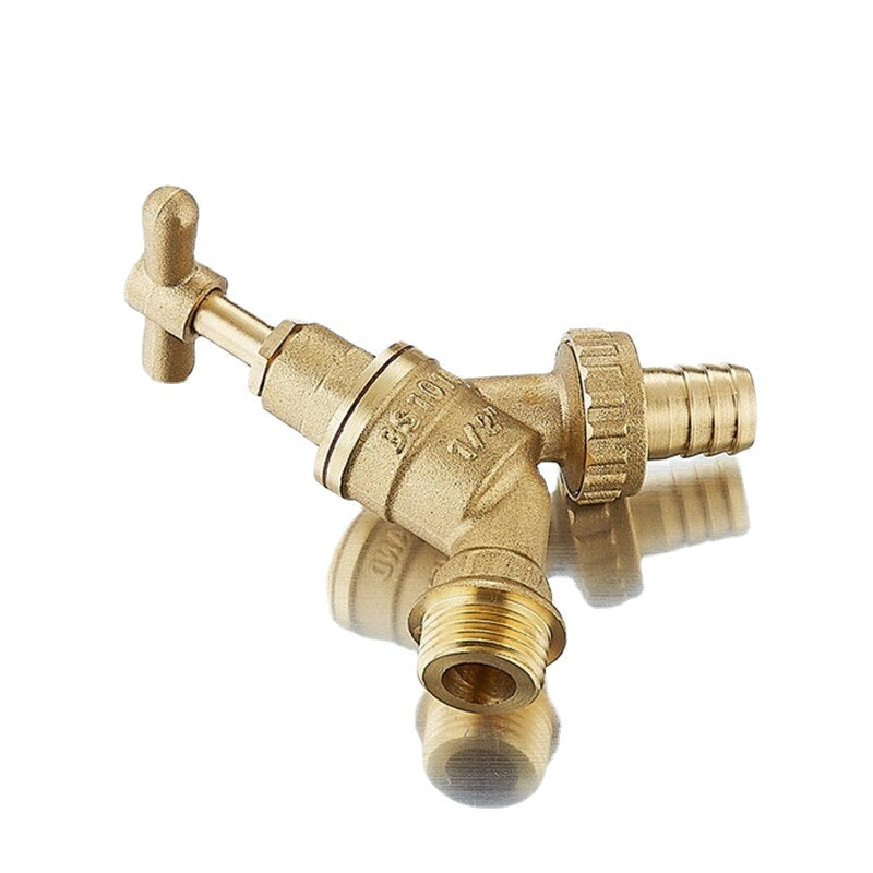 1,2 Inch Brass Slow-closing Faucet Ton Barrel Joint Accessories Outlet Water Tap Valve For Garden Irrigation Image 4