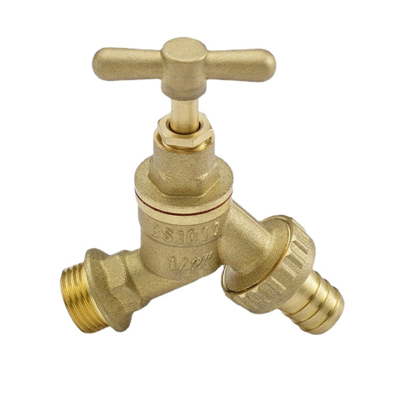 1,2 Inch Brass Slow-closing Faucet Ton Barrel Joint Accessories Outlet Water Tap Valve For Garden Irrigation Image 7