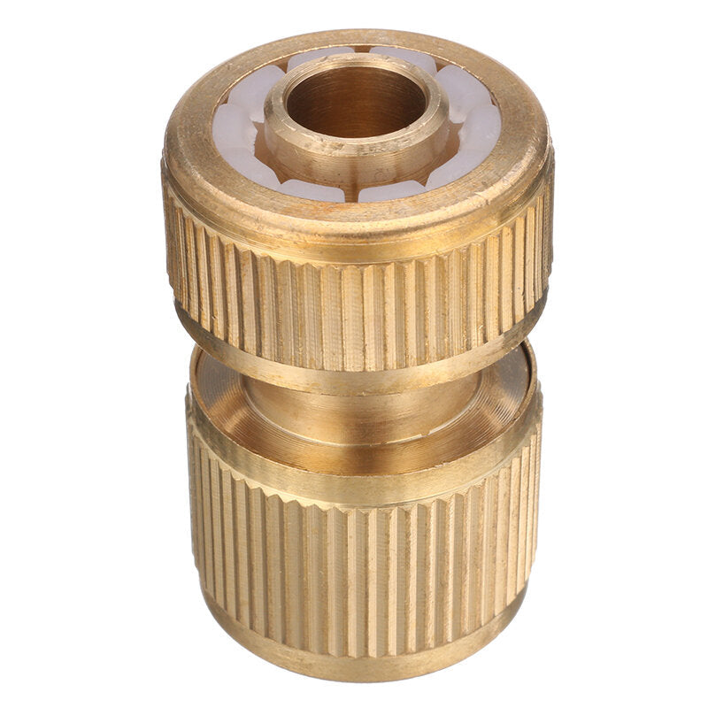 1,2 Inch Brass Water Tap Hose Pipe Connector Quick Hose Coupler Adapter with Water Stop Image 1