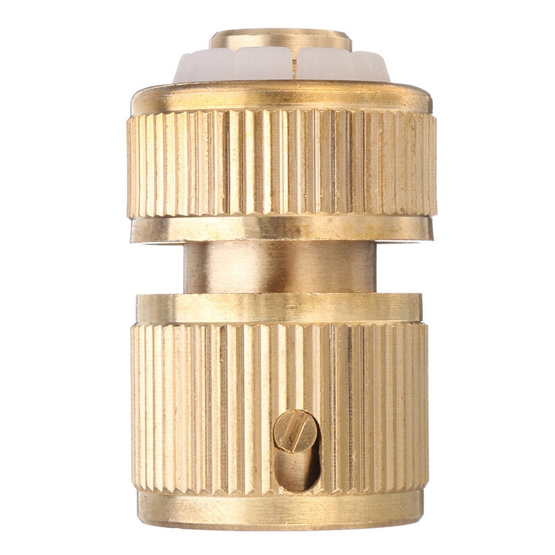 1,2 Inch Brass Water Tap Hose Pipe Connector Quick Hose Coupler Adapter with Water Stop Image 2