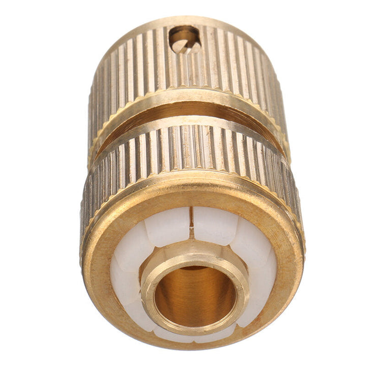 1,2 Inch Brass Water Tap Hose Pipe Connector Quick Hose Coupler Adapter with Water Stop Image 5