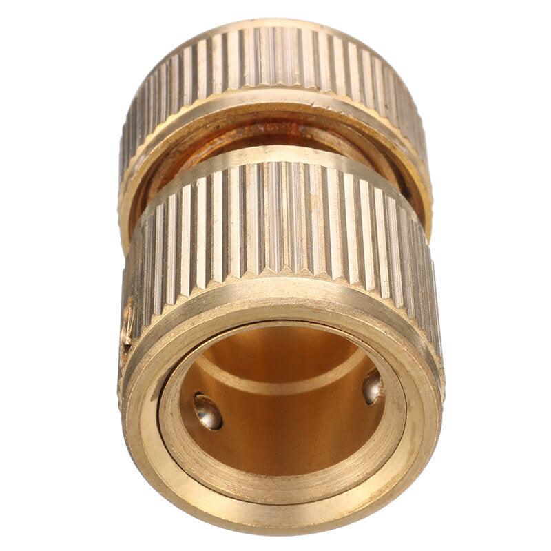 1,2 Inch Brass Water Tap Hose Pipe Connector Quick Hose Coupler Adapter with Water Stop Image 7