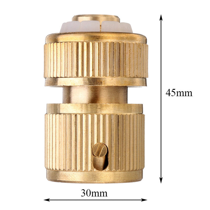 1,2 Inch Brass Water Tap Hose Pipe Connector Quick Hose Coupler Adapter with Water Stop Image 8