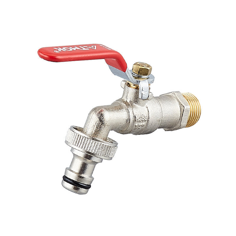 1,2" Outdoor Faucet Garden Bock Tap Brass Water Fitting for Home Connector Tank Adapter Image 1