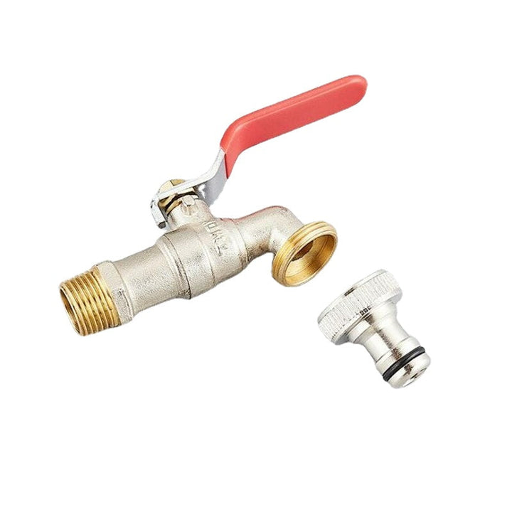 1,2" Outdoor Faucet Garden Bock Tap Brass Water Fitting for Home Connector Tank Adapter Image 3