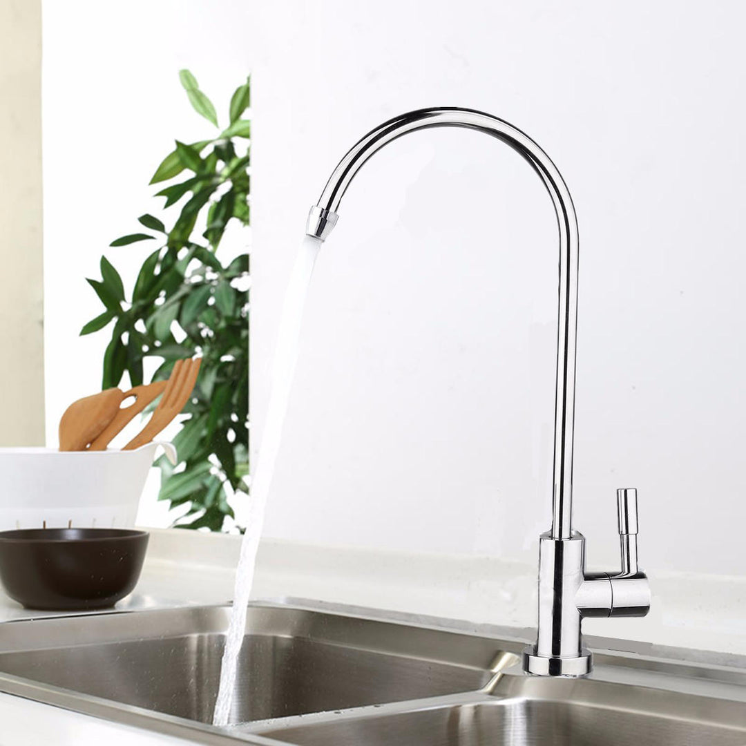 1,4 Inch Chrome Drinking RO Water Filter Faucet Finish Reverse Osmosis Sink Kitchen Image 3