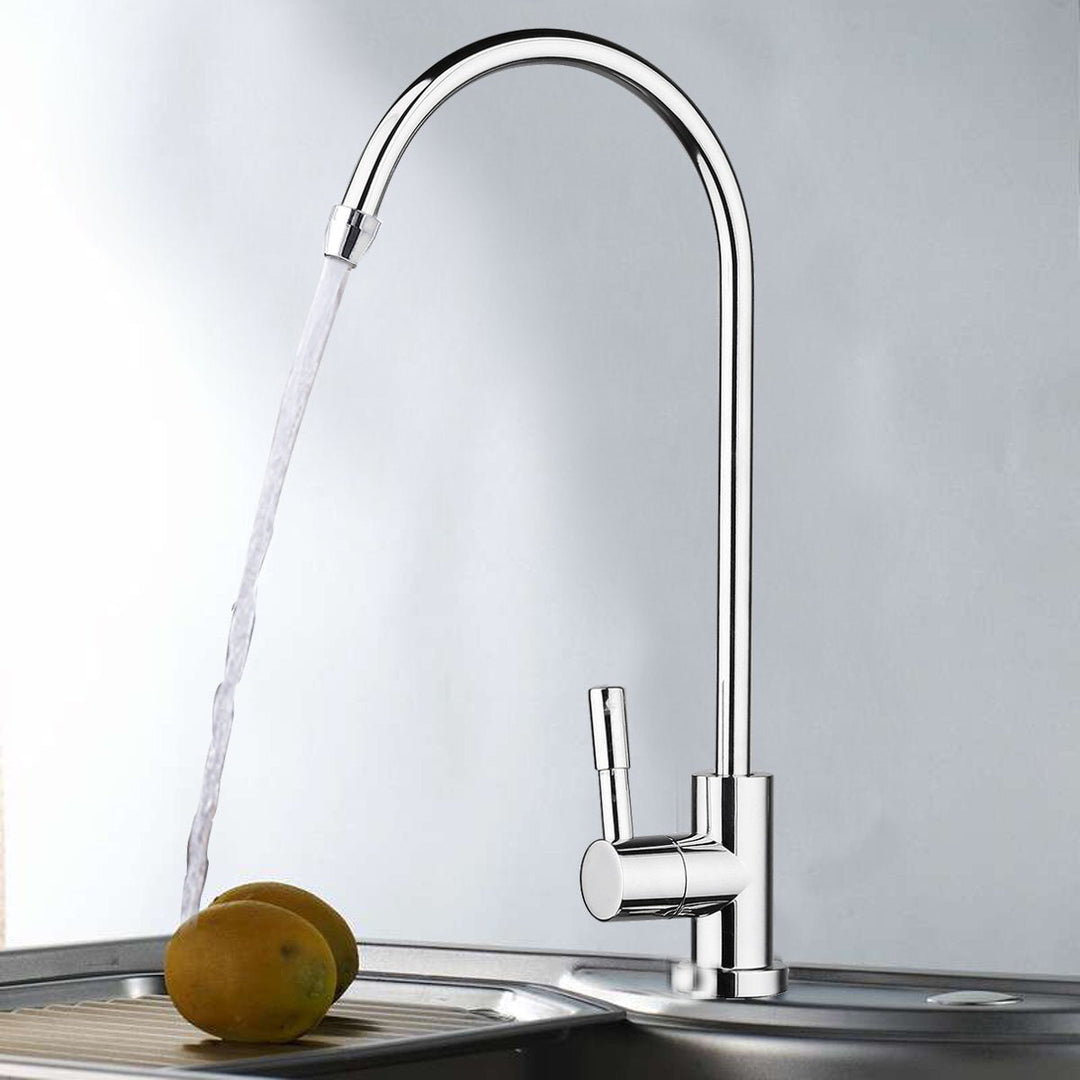 1,4 Inch Chrome Drinking RO Water Filter Faucet Finish Reverse Osmosis Sink Kitchen Image 4