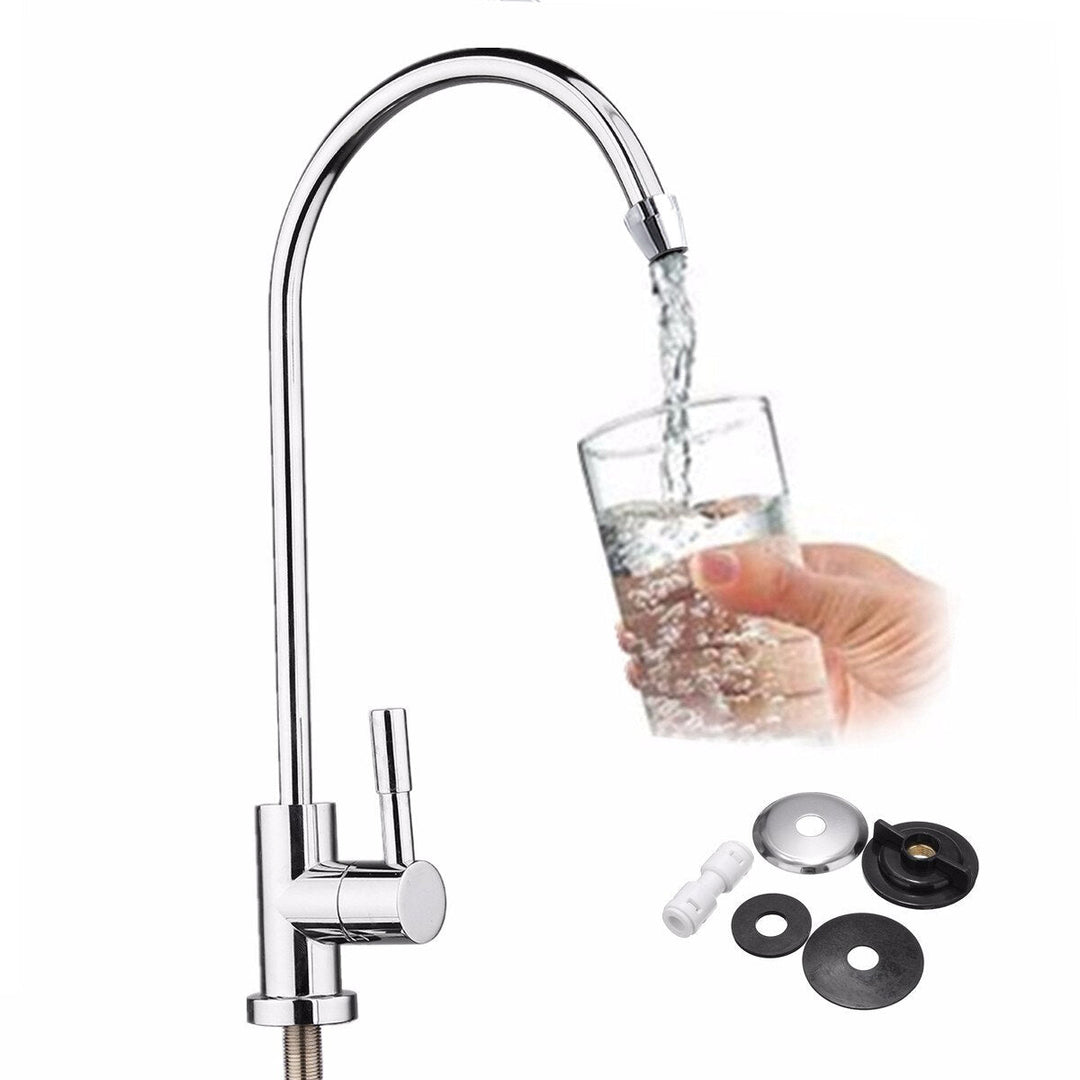 1,4 Inch Chrome Drinking RO Water Filter Faucet Finish Reverse Osmosis Sink Kitchen Image 6