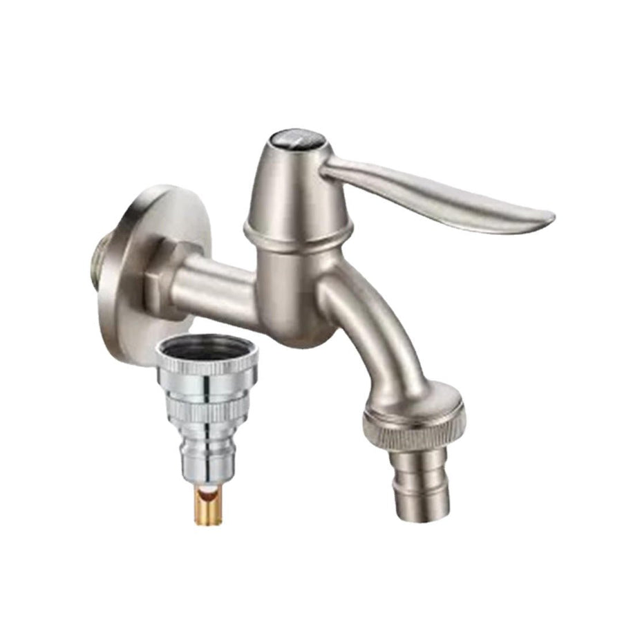 1,2 3,4 Washing Machine Faucet Tap Quick Connector Inlet Outlet w, 90 Ceramic Valve Intelligent Water Sealing Image 1