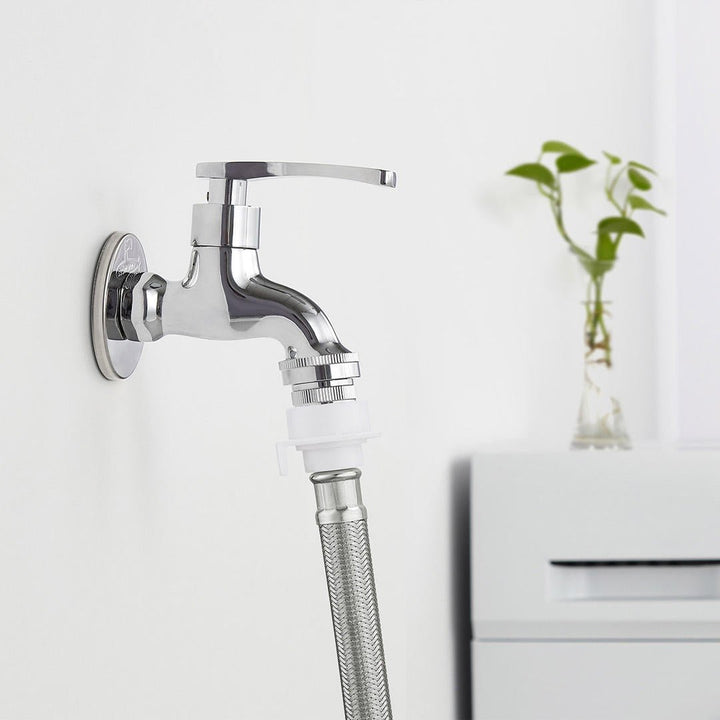 1,2 3,4 Washing Machine Faucet Tap Quick Connector Inlet Outlet w, 90 Ceramic Valve Intelligent Water Sealing Image 3