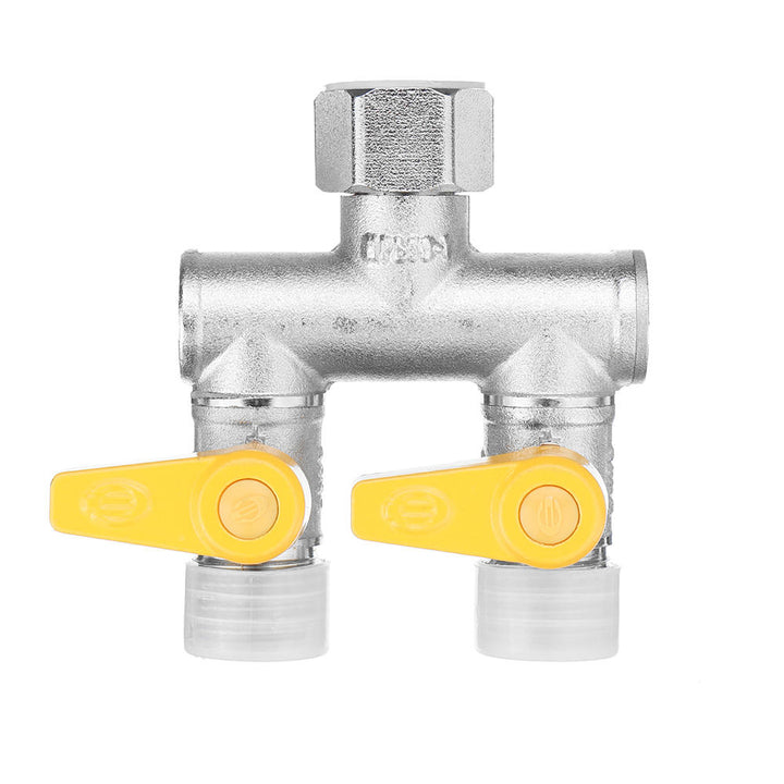 1,2 Garden Hose Maniford Quick Connector 2 Outlet Two Way Splitter Valve Adapter for Washing Machine Faucet Image 1