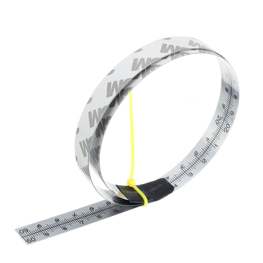 0.6-2.5M Stainless Steel Self Adhesive Metric Ruler Miter Track Tape Measure Miter Saw Scale Image 1