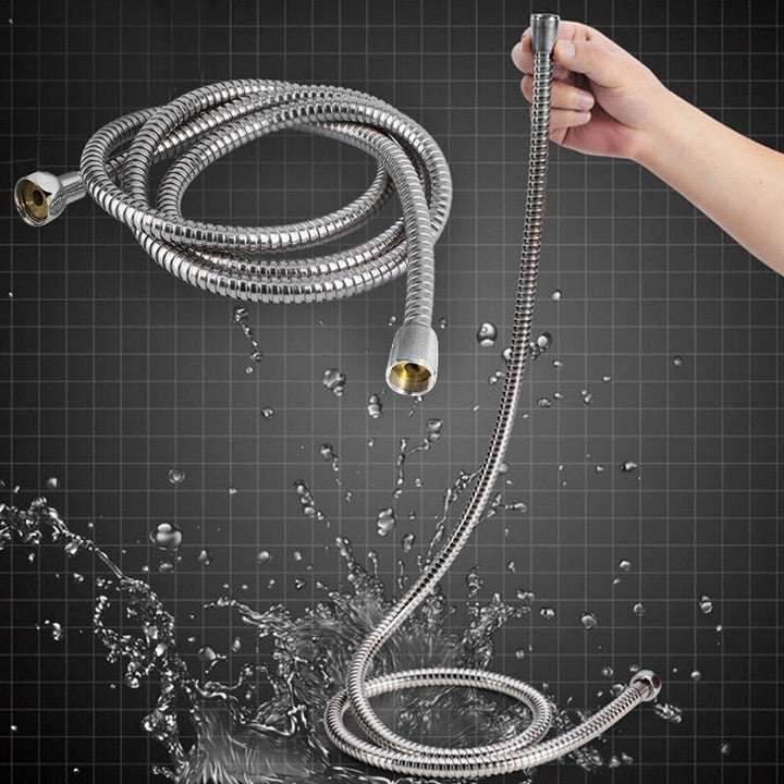 1.2M 1.5M 2M Shower Hose Stainless Steel Plumbing Flexible Bathroom Bath Shower Head Tube Hose Water Pipe Tools Inch Image 3