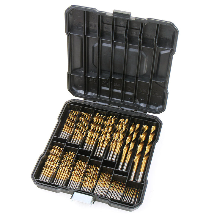 100,130pcs HSS Twist Drill Bit Set Titanium-Coated Drill Bits Woodworking Masonry Drill for Wood Steel Image 8