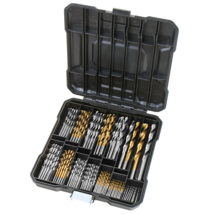 100,130pcs HSS Twist Drill Bit Set Titanium-Coated Drill Bits Woodworking Masonry Drill for Wood Steel Image 9