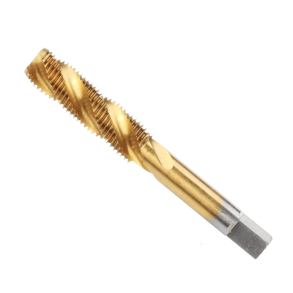 1,2-3,4 Imperial Spiral Flute Hand Tap HSS Titanium Coated Machine Screw Plug Tap Drill Image 2