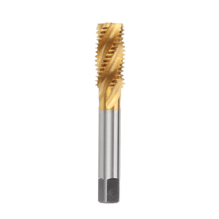 1,2-3,4 Imperial Spiral Flute Hand Tap HSS Titanium Coated Machine Screw Plug Tap Drill Image 3