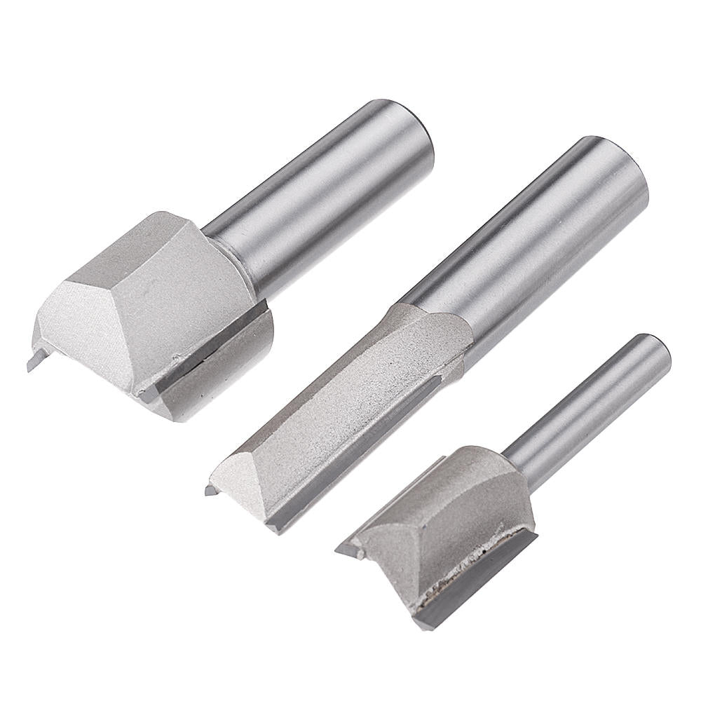 1,4 1,2 Inch Shank Extended Straight Dual Edged Router Bit Carpenter Milling Cutter Image 1