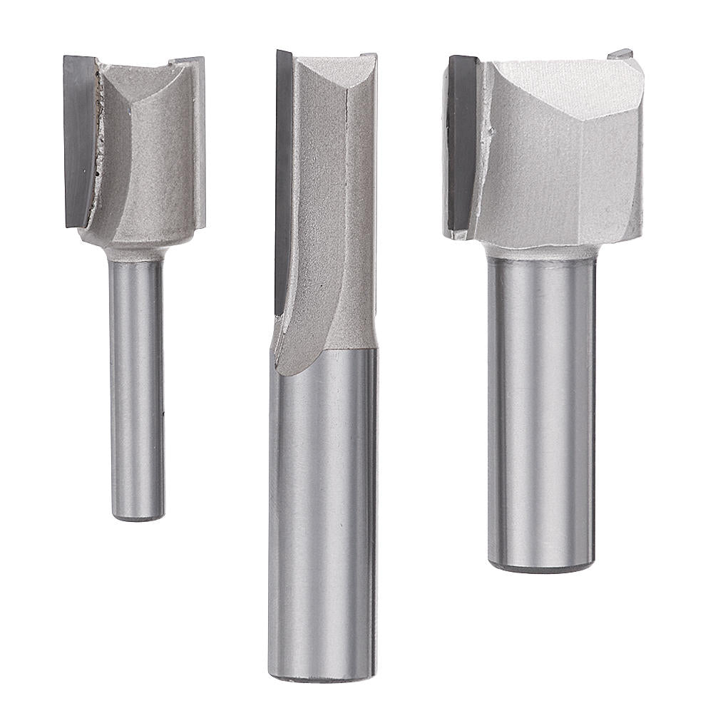 1,4 1,2 Inch Shank Extended Straight Dual Edged Router Bit Carpenter Milling Cutter Image 3